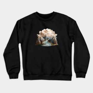 Mountain Vintage Since Established Fauna Wood Cloud Crewneck Sweatshirt